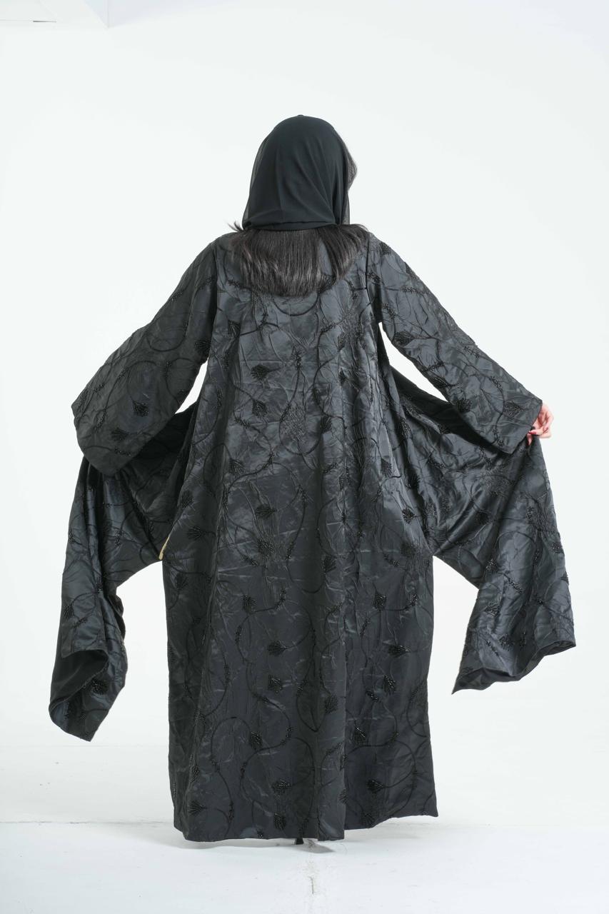 OSH0032 - Black with delicate hand embroidery