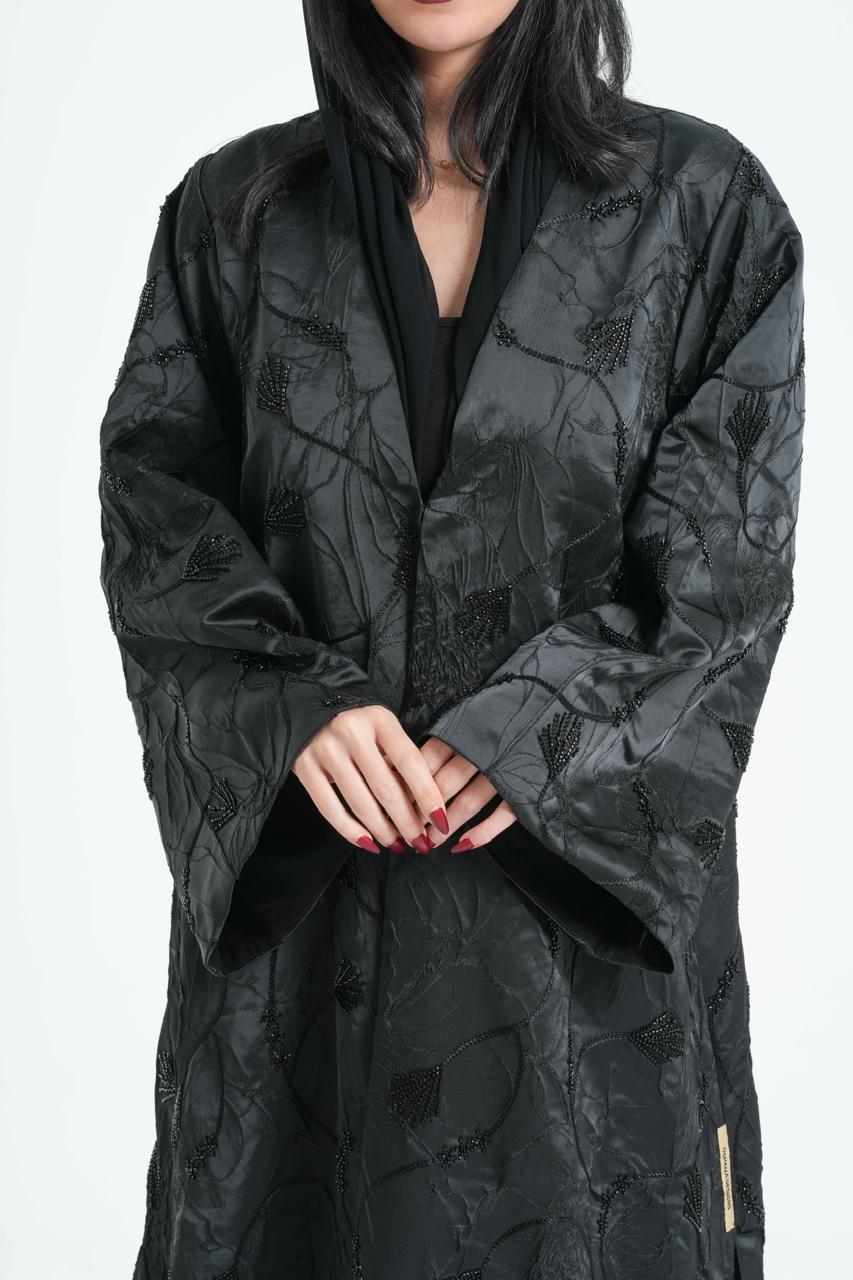 OSH0032 - Black with delicate hand embroidery