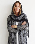 OSH0073 - Oshana’s monochrome chiffon abaya