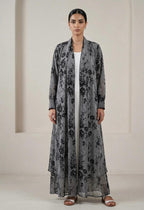 OSH0073 - Oshana’s monochrome chiffon abaya
