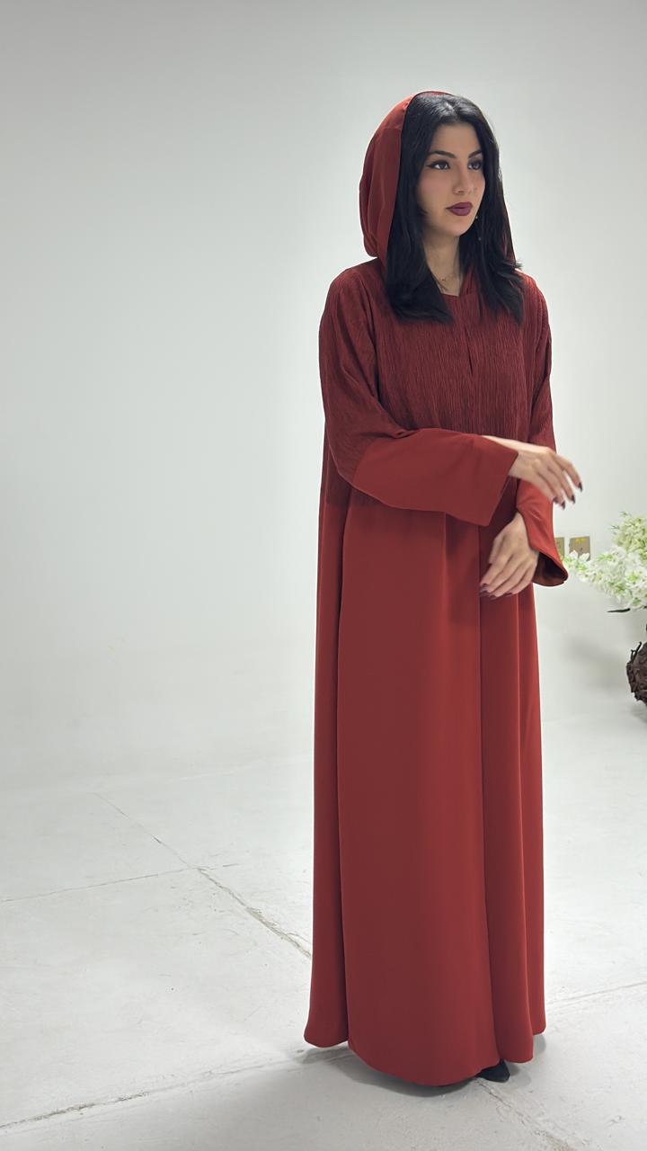 OSH0043 - Rust-tone two-tone abaya