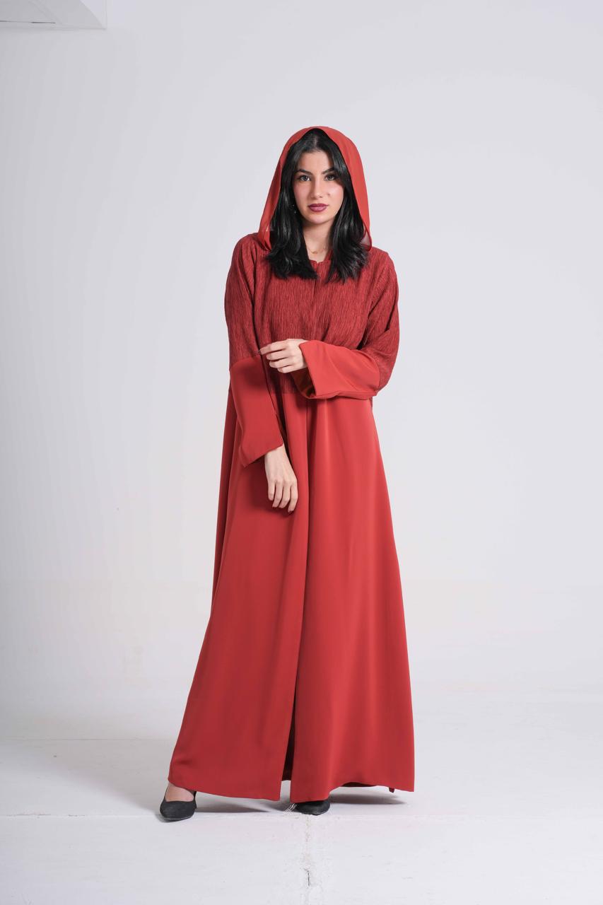 OSH0043 - Rust-tone two-tone abaya