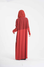 OSH0043 - Rust-tone two-tone abaya