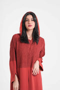 OSH0043 - Rust-tone two-tone abaya